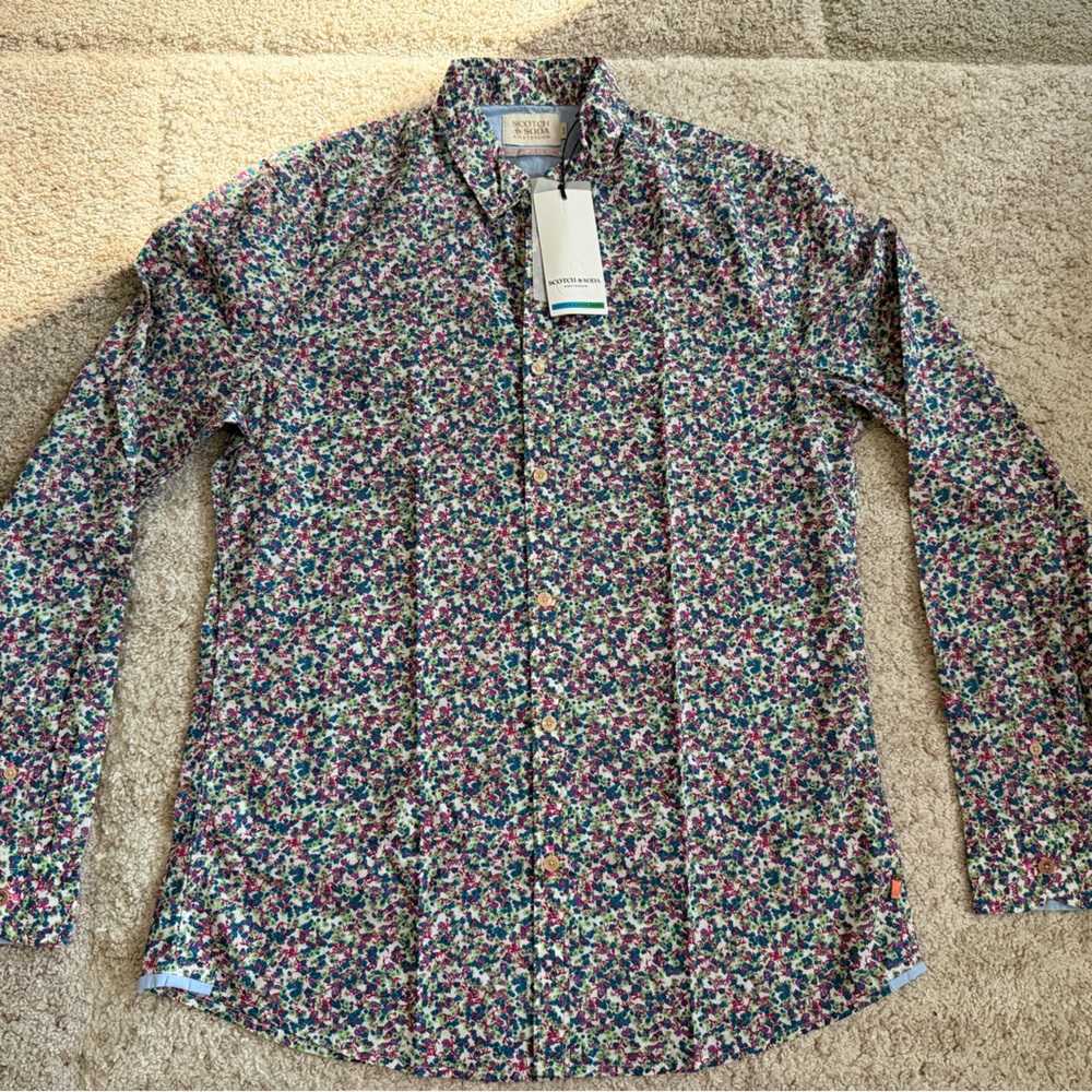 NWT Scotch & Soda Multicolor Floral Shirt
